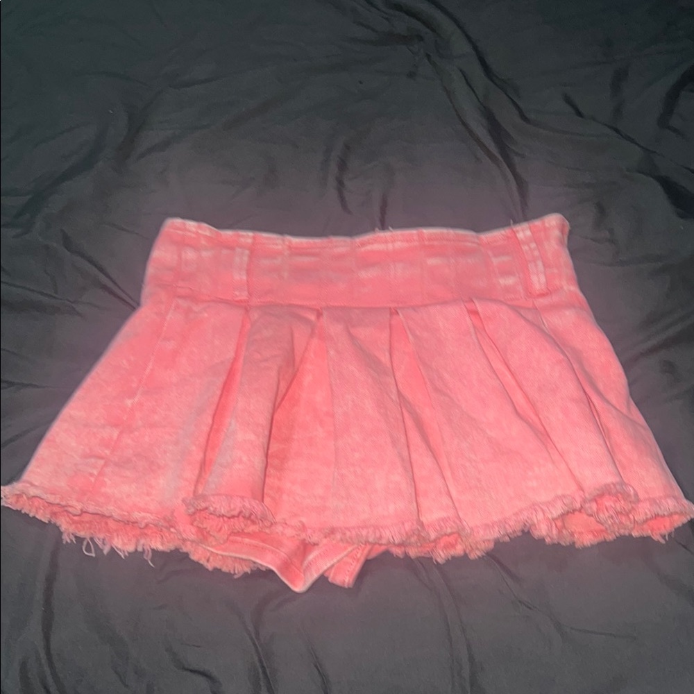 NWT Pink Pleated Mini Skort